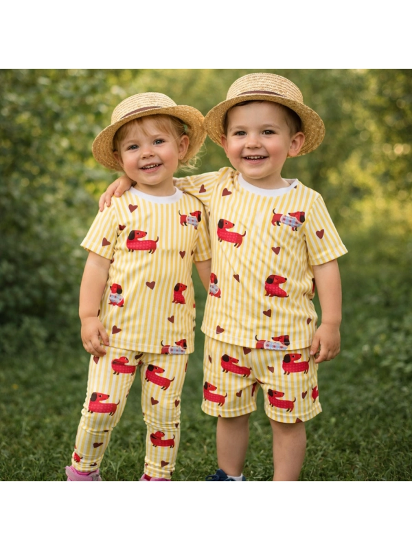 Komplet na lato kochajacy jamnik